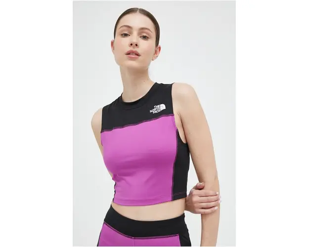 The North Face top de antrenament culoarea violet