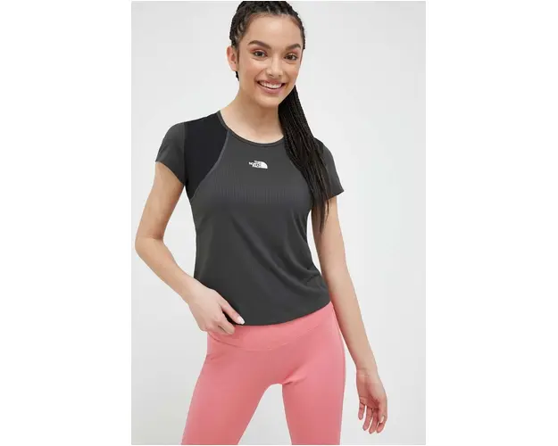 The North Face tricou de alergare Lightbright culoarea negru