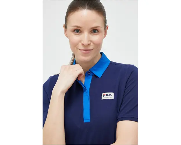 Fila polo de bumbac culoarea albastru marin