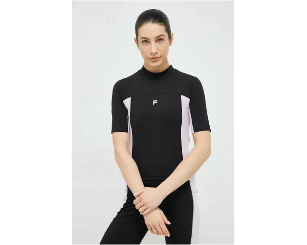 Fila tricou de antrenament Riva culoarea negru, cu turtleneck