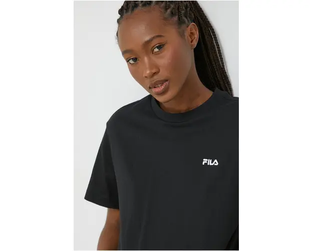 Fila tricou din bumbac culoarea negru