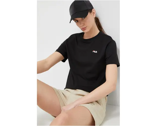 Fila tricou din bumbac 2-pack culoarea negru