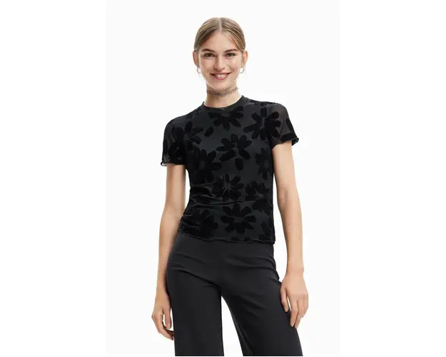 Desigual tricou femei, culoarea negru