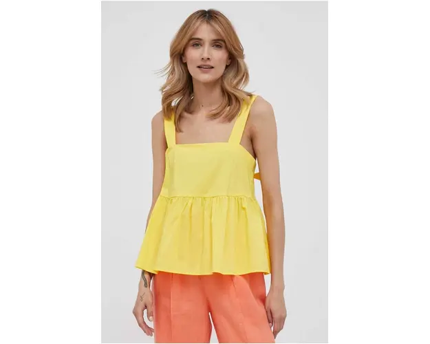 United Colors of Benetton bluza culoarea galben