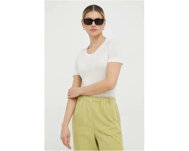 Bruuns Bazaar tricou Katka femei, culoarea alb