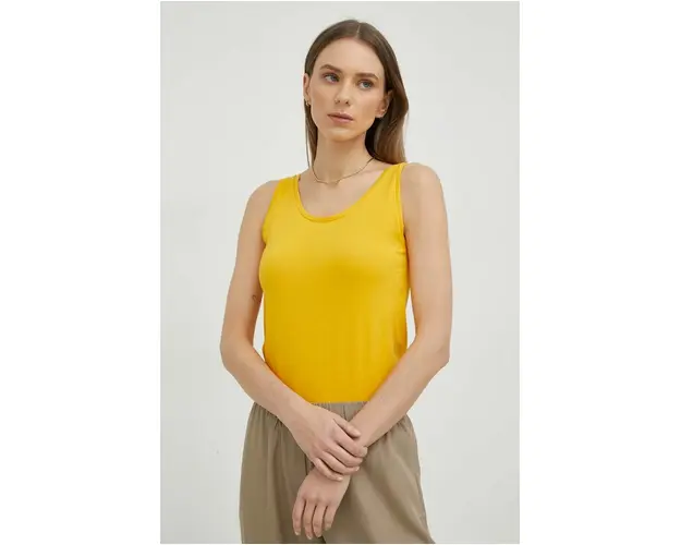 Marc O'Polo top femei, culoarea galben