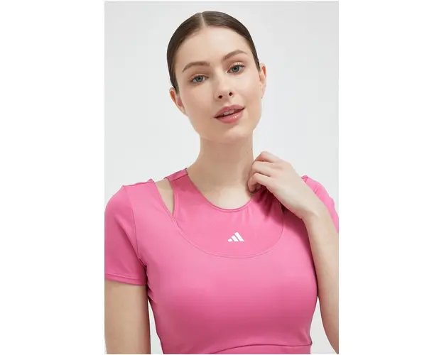 adidas Performance tricou de antrenament HIIT culoarea roz