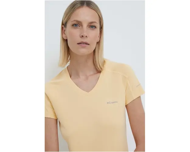 Columbia tricou sport Zero Rules culoarea galben 1533571