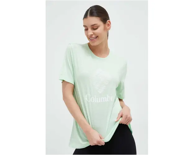 Columbia tricou femei, culoarea verde