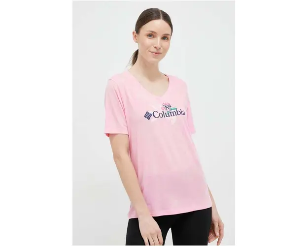Columbia tricou femei, culoarea roz