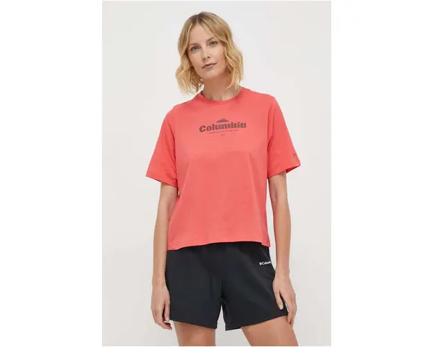 Columbia tricou din bumbac North Cascades culoarea rosu 1992085