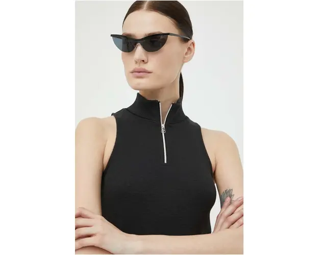 G-Star Raw top femei, culoarea negru, cu turtleneck