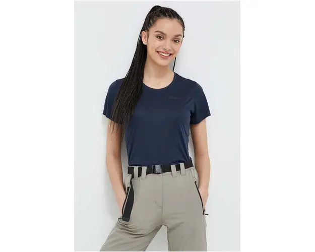 Jack Wolfskin tricou sport Tech culoarea albastru marin