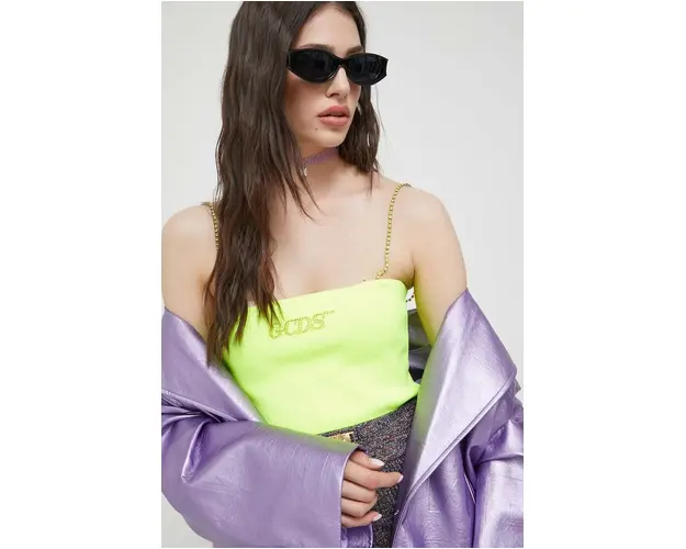 GCDS top femei, culoarea verde