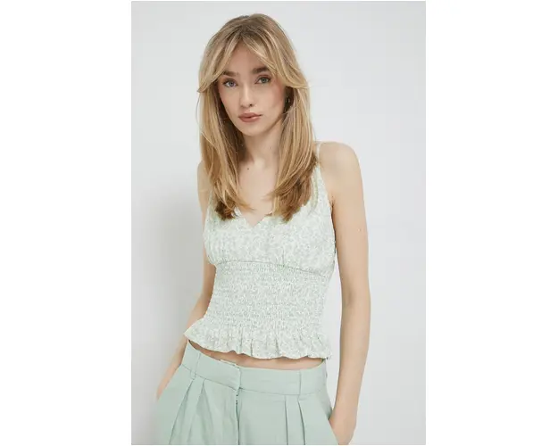 Hollister Co. top femei, culoarea turcoaz