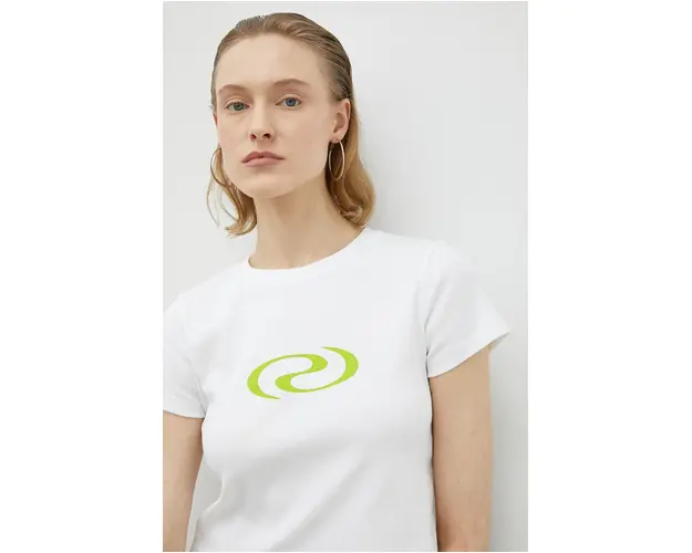 Résumé tricou din bumbac culoarea alb