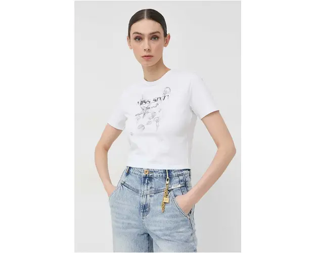 Miss Sixty tricou femei, culoarea alb