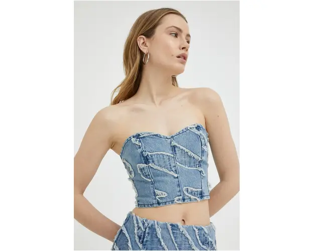 Gestuz top din denim Larisa