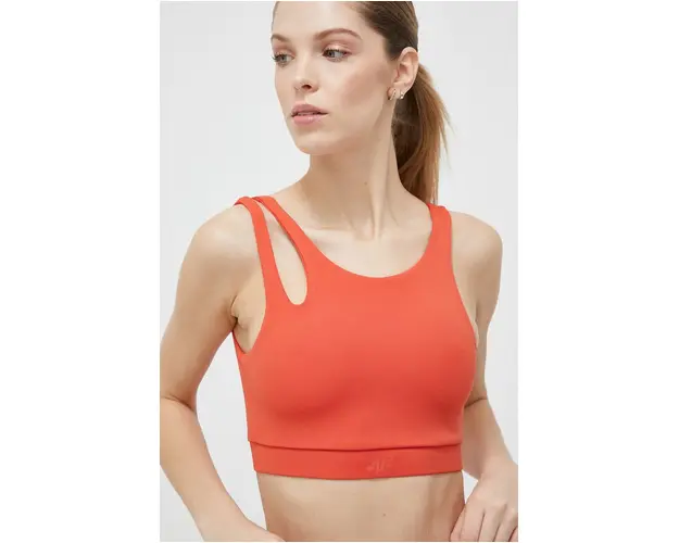 4F top de yoga culoarea portocaliu