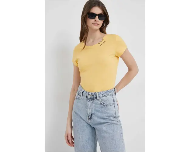 Pepe Jeans tricou Ragy femei, culoarea galben