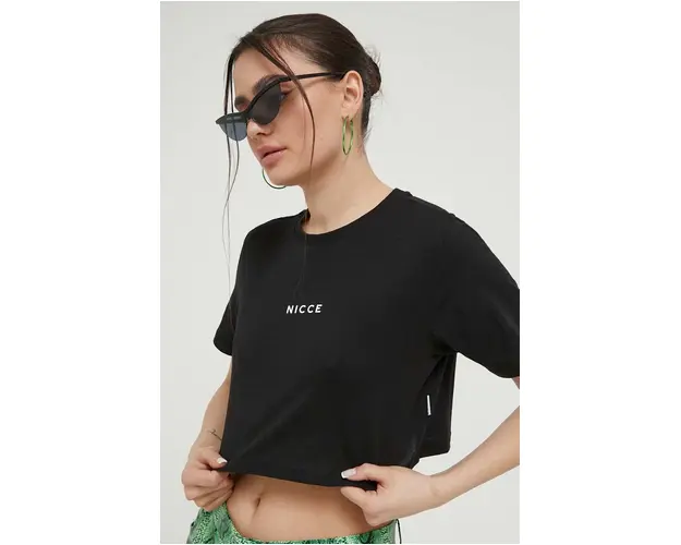 Nicce tricou din bumbac culoarea negru
