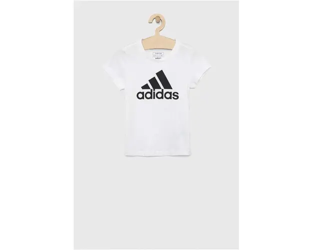 Adidas tricou de bumbac pentru copii G BL culoarea alb
