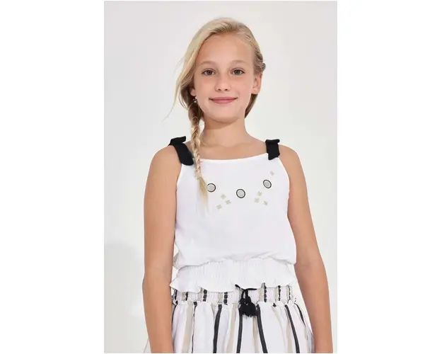 Mayoral top din bumbac pentru copii culoarea alb