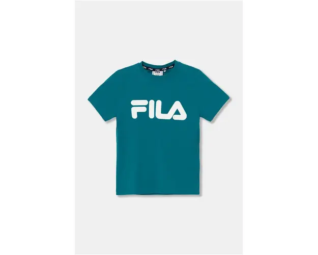 Fila tricou de bumbac pentru copii culoarea verde, cu imprimeu