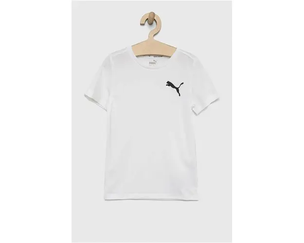 Puma tricou copii ACTIVE Small Logo Tee B culoarea alb, cu imprimeu