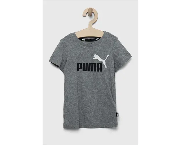 Puma tricou de bumbac pentru copii ESS+ 2 Col Logo Tee B culoarea gri, cu imprimeu