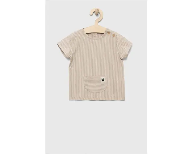 United Colors of Benetton tricou bebe culoarea bej, modelator