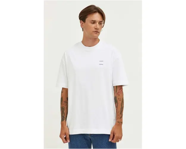 Samsoe Samsoe tricou din bumbac culoarea alb, neted