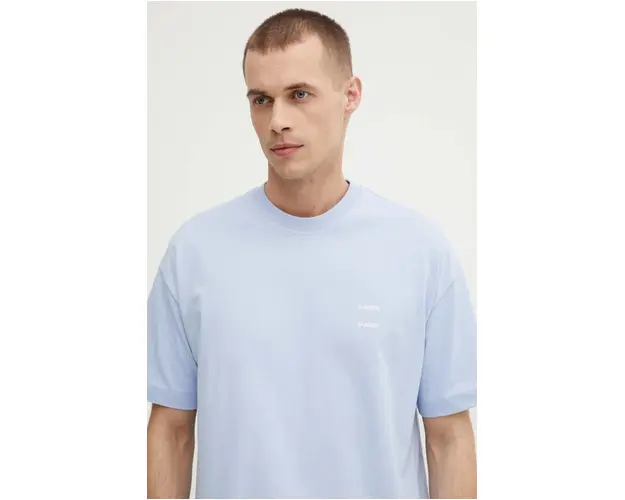 Samsoe Samsoe tricou din bumbac JOEL barbati, culoarea bej, neted, M22300126