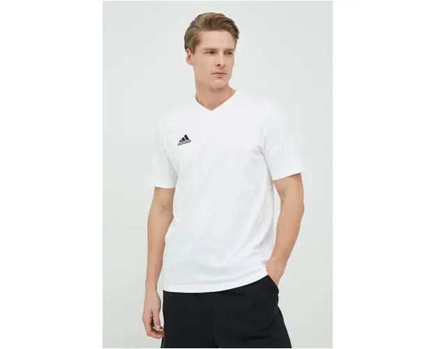 adidas Performance tricou din bumbac culoarea alb, uni HC0452