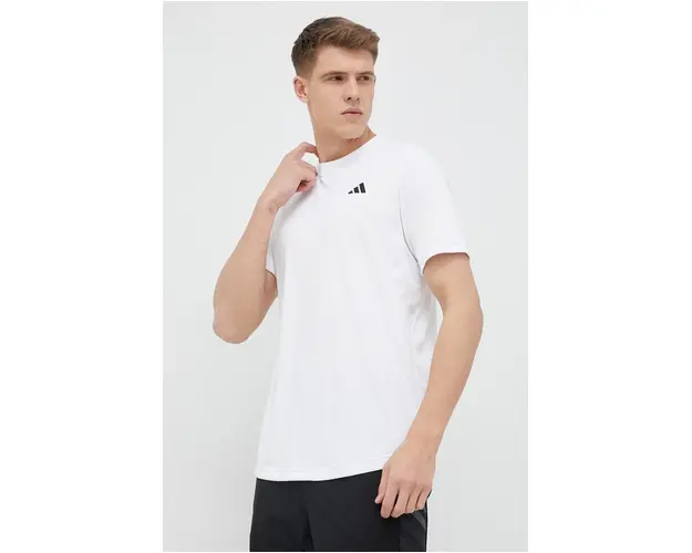 adidas Performance tricou de antrenament Club culoarea alb, neted