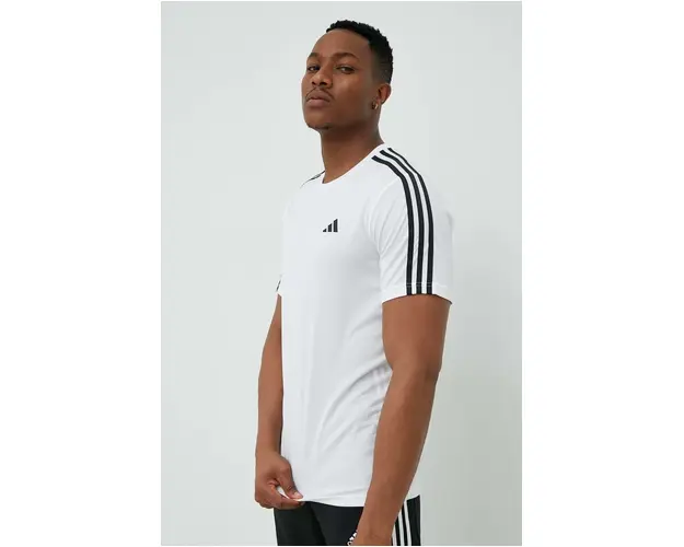 adidas Performance tricou de antrenament Training Essentials culoarea alb, cu imprimeu IB8151