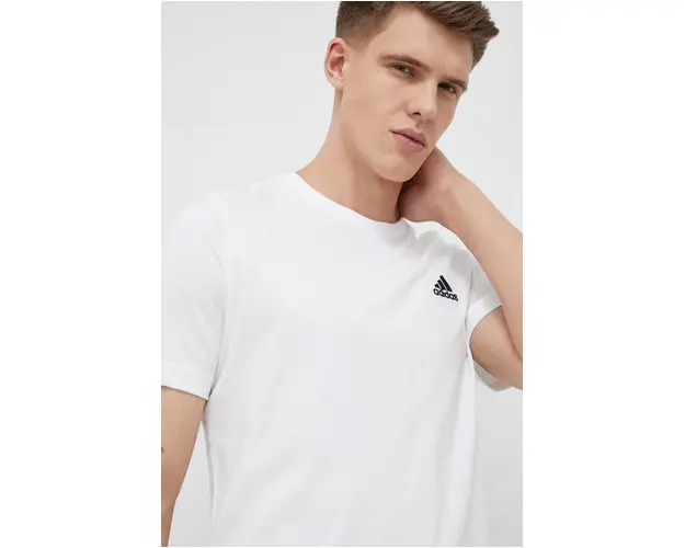 adidas tricou din bumbac culoarea alb, uni IC9286