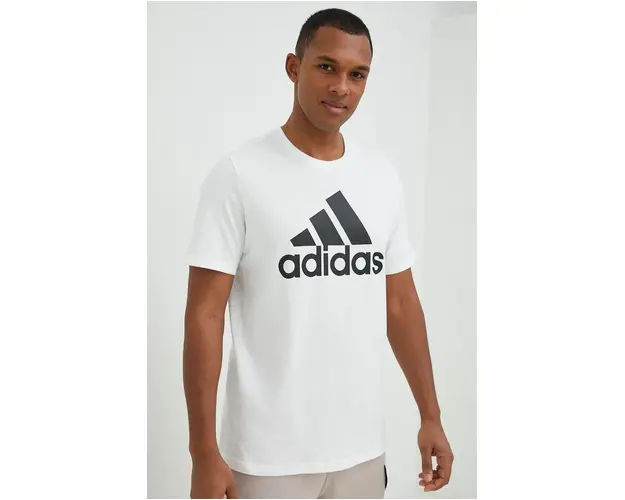 adidas tricou din bumbac culoarea alb, cu imprimeu IC9349