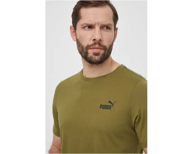 Puma tricou barbati, culoarea verde, uni 586669