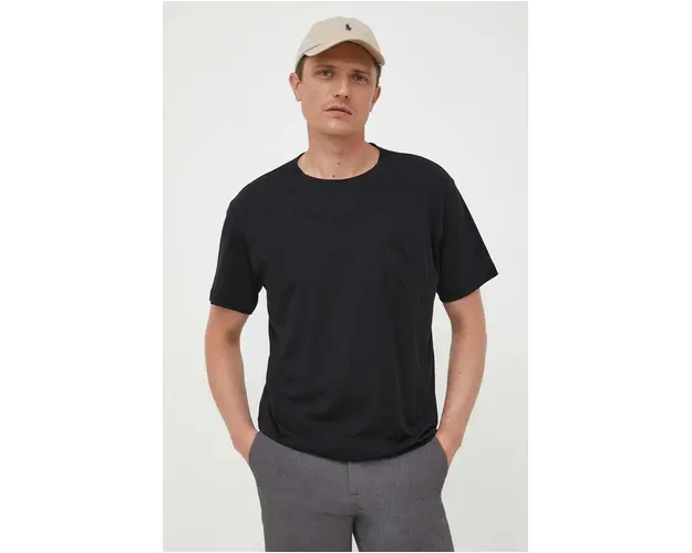 United Colors of Benetton tricou din bumbac culoarea negru, neted