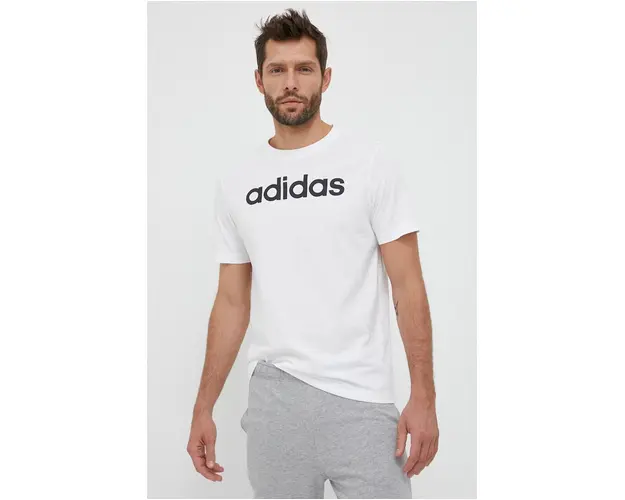adidas tricou din bumbac culoarea alb, cu imprimeu IC9276