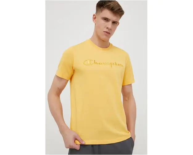 Champion tricou din bumbac culoarea portocaliu, neted