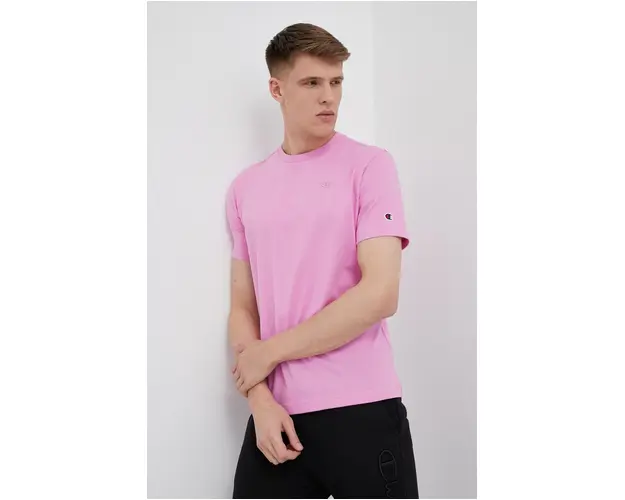 Champion tricou din bumbac culoarea violet, neted