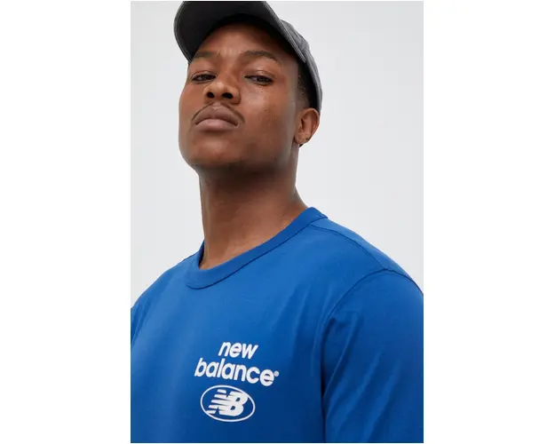 New Balance tricou din bumbac cu imprimeu