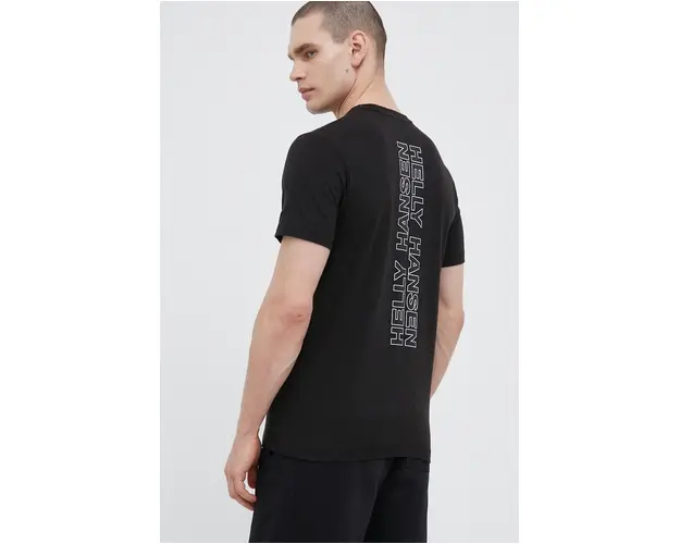 Helly Hansen tricou din bumbac culoarea negru, cu model 53936-697