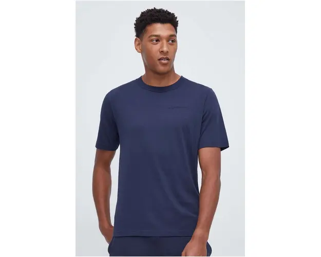 Peak Performance tricou din bumbac culoarea albastru marin, neted