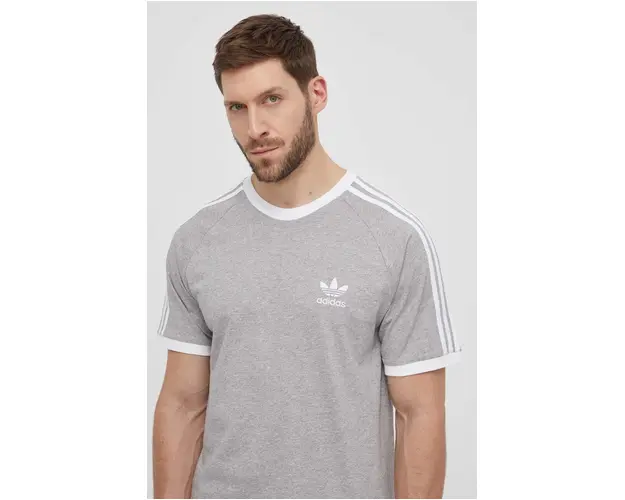 adidas Originals tricou din bumbac barbati, culoarea gri, cu imprimeu IA4848
