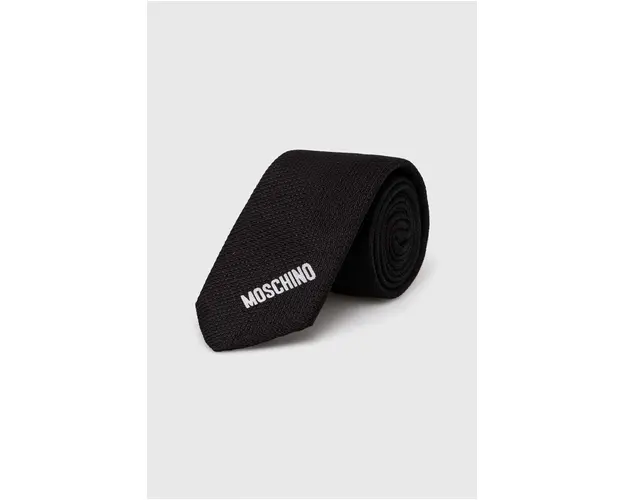 Moschino cravata de matase culoarea negru