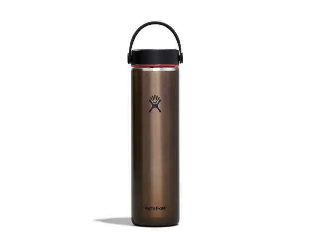 Hydro Flask sticla termica 24 Oz Lightweight Wide Flex Cap B Obsidian culoarea maro, LW24LWB080
