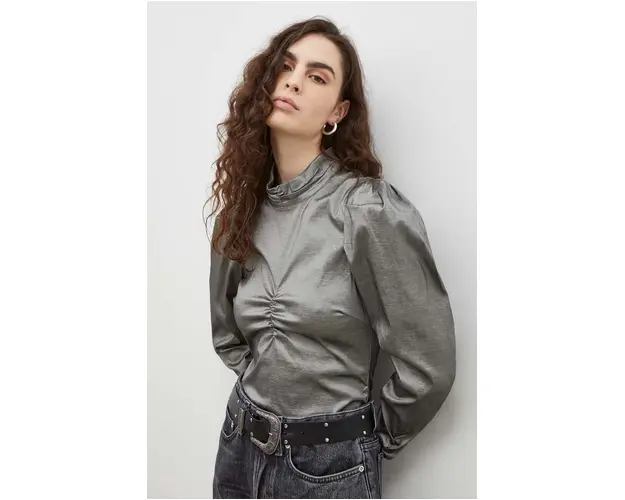 Gestuz bluza femei, culoarea gri, uni 10908570